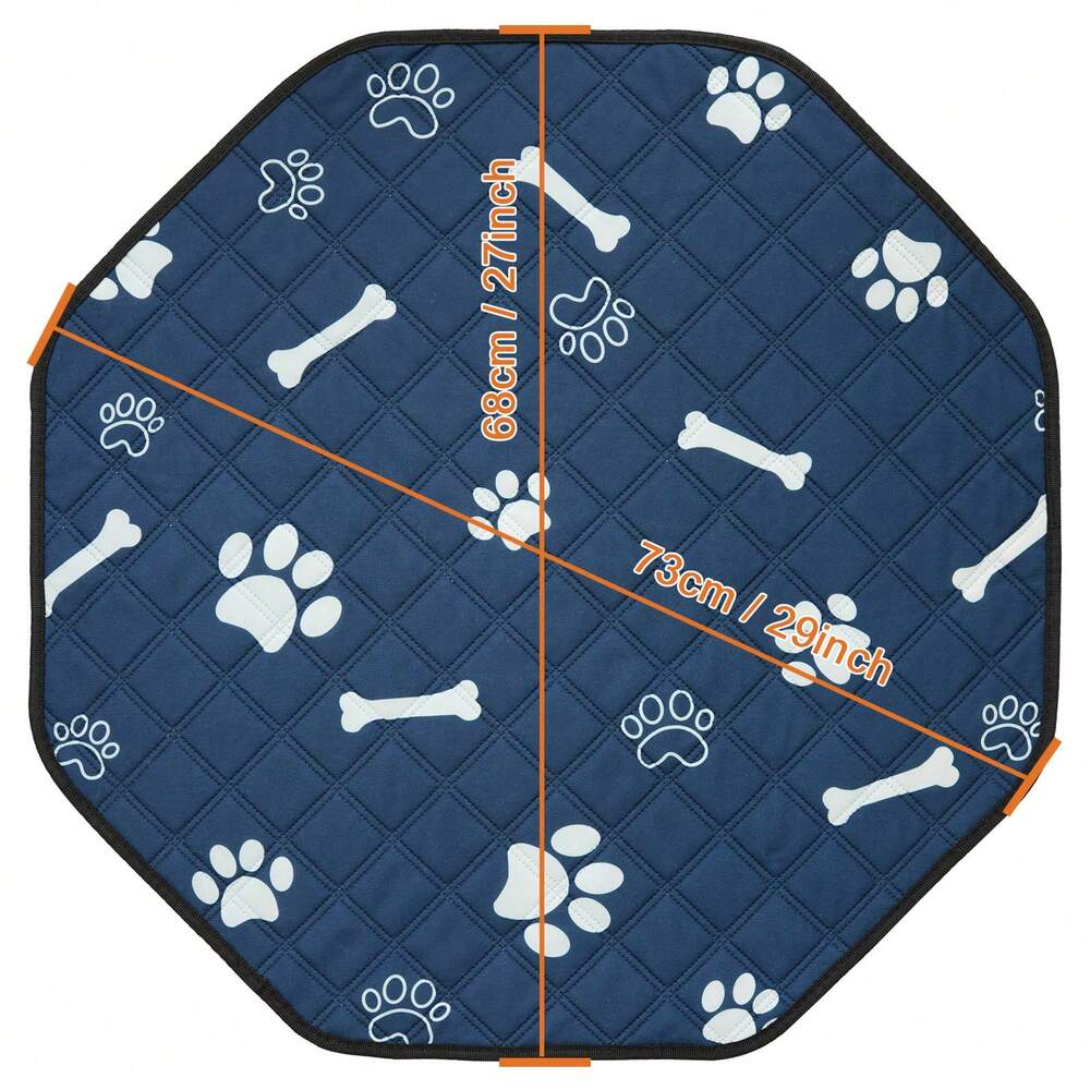 Washable Octagon Dog Pee Pad Reusable Cat Sleep Play Mat Fits 29 Inch Pen Crate Absorbent Leakproof Non Slip Puppy Training Pad Indoor