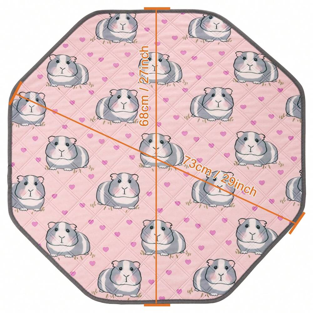 Washable Octagon Dog Pee Pad Reusable Cat Sleep Play Mat Fits 29 Inch Pen Crate Absorbent Leakproof Non Slip Puppy Training Pad Indoor