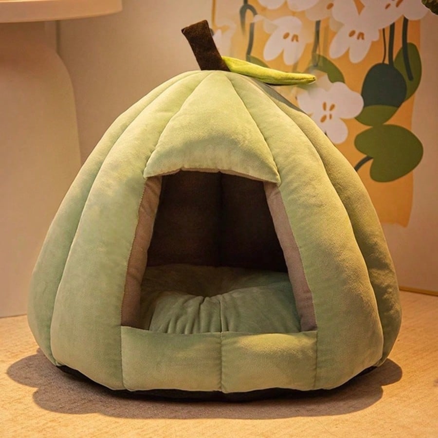4 Season Enclosed Cat Dog Bed Warm Cozy Pet House With Cushion Sofa Style Nest Comfortable Bed Mat For Cats And Small To Medium Dogs