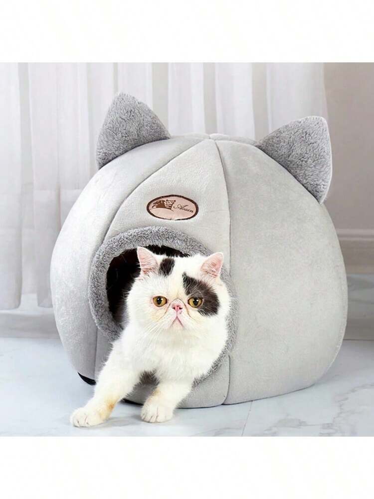Cozy Wool Cat Cave Bed Indoor Dog House Warm Pet Nest Kennel Comfortable Sleeping Bag Hideout For Small Medium Size Cats And Puppies