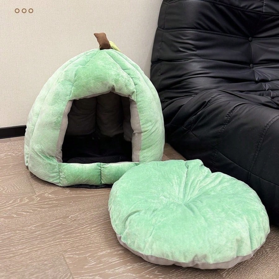4 Season Enclosed Cat Dog Bed Warm Cozy Pet House With Cushion Sofa Style Nest Comfortable Bed Mat For Cats And Small To Medium Dogs