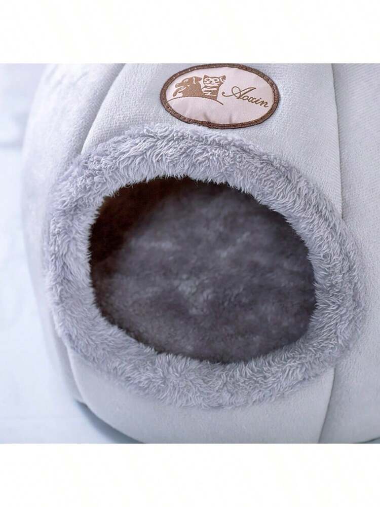 Cozy Wool Cat Cave Bed Indoor Dog House Warm Pet Nest Kennel Comfortable Sleeping Bag Hideout For Small Medium Size Cats And Puppies