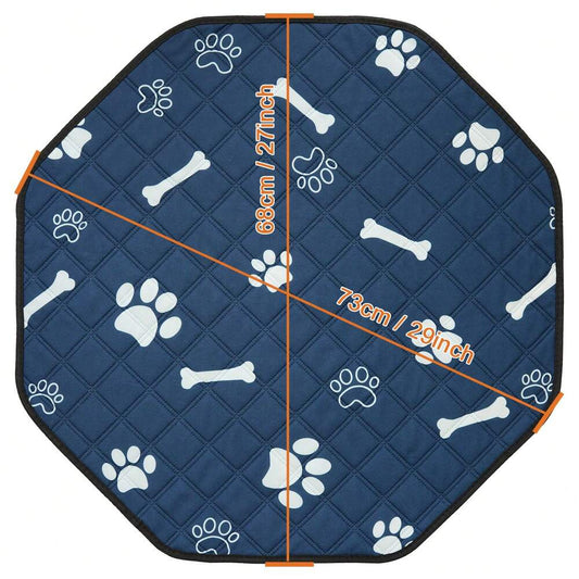 Washable Octagon Dog Pee Pad Reusable Cat Sleep Play Mat Fits 29 Inch Pen Crate Absorbent Leakproof Non Slip Puppy Training Pad Indoor