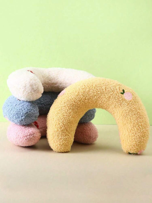 Calming Pet Pillow For Dogs And Cats Soft Fluffy U Shaped Neck Pillow Anxiety Relief Cushion For Pets Joint Pain Comfort Sleeping Bed