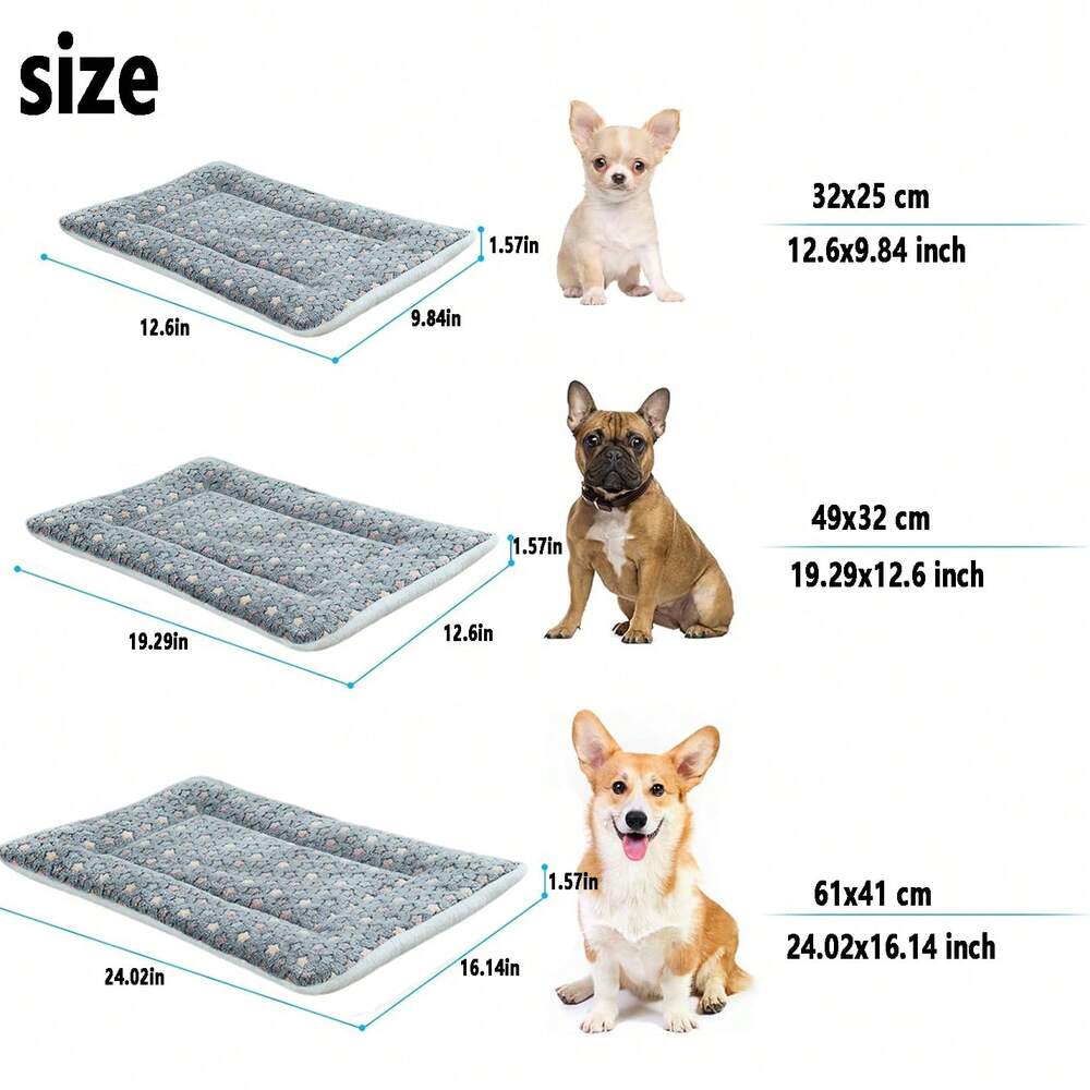 Soft Flannel Pet Bed Mat Short Plush Sleeping Blanket Cushion For Cats Small Dogs Warm Comfortable Pad Cozy Indoor Pet Accessory