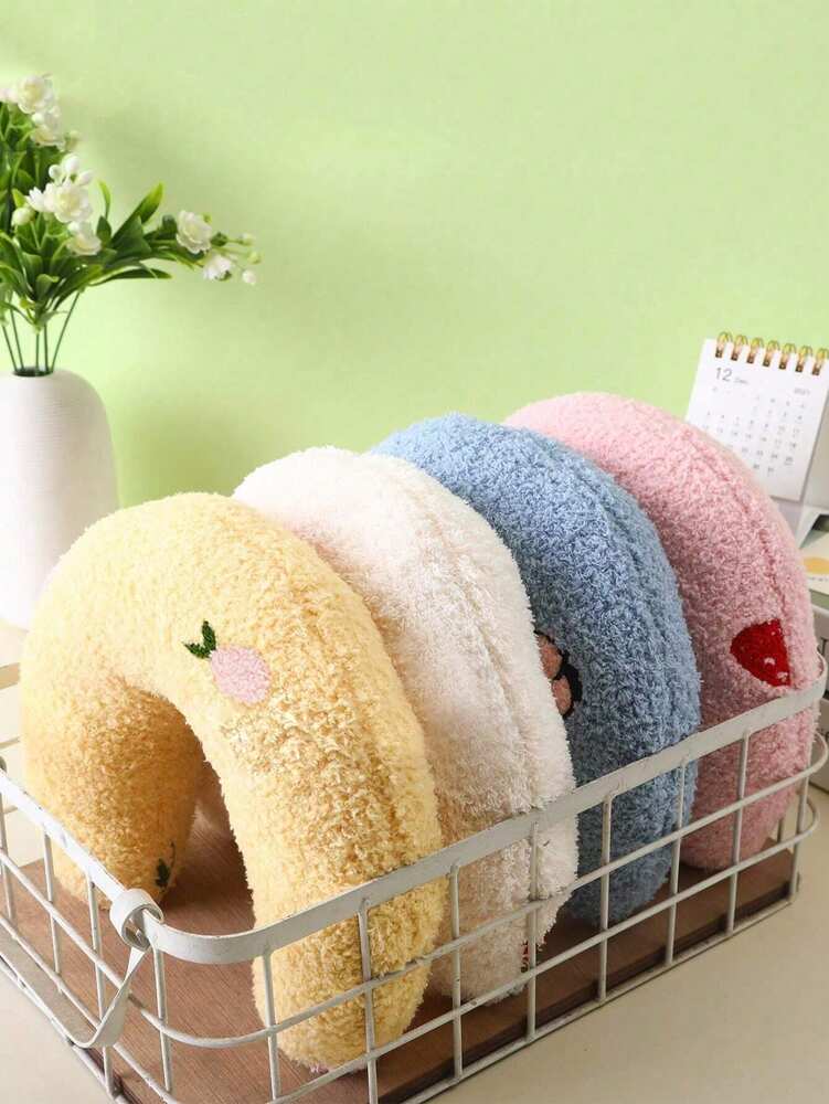Calming Pet Pillow For Dogs And Cats Soft Fluffy U Shaped Neck Pillow Anxiety Relief Cushion For Pets Joint Pain Comfort Sleeping Bed