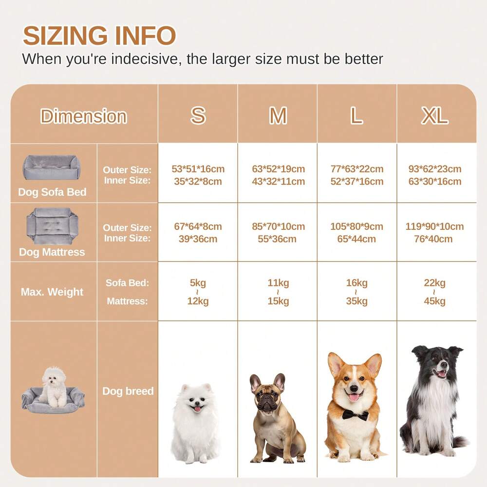 4 In 1 Foldable Dog Sofa Bed Flannel Washable Pet Lounger With Pillow Cushion Non Slip Bottom Comfortable Sleeping Bed For Cats And Dogs