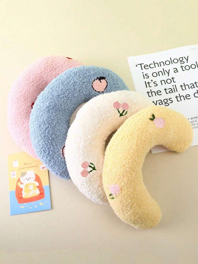 Calming Pet Pillow For Dogs And Cats Soft Fluffy U Shaped Neck Pillow Anxiety Relief Cushion For Pets Joint Pain Comfort Sleeping Bed