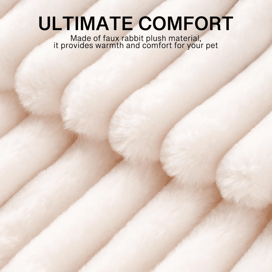 Beige Round Cat Bed For Indoor Use Soft Plush Small Dog Bed With Removable Washable Cushion Cozy Puppy Kitten Sleeping Nest Home Bed