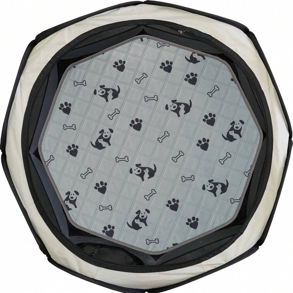 Washable Octagon Dog Pee Pad Reusable Cat Sleep Play Mat Fits 29 Inch Pen Crate Absorbent Leakproof Non Slip Puppy Training Pad Indoor
