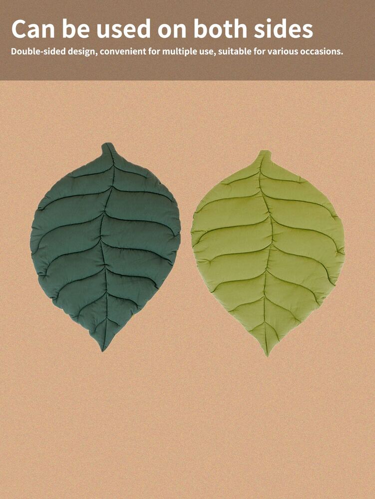 Women's Dual Color Leaf Shaped Washable Pet Bed Soft Thin Cushion For Small Medium Cats Dogs All Season Comfortable Cozy Sleeping Mat
