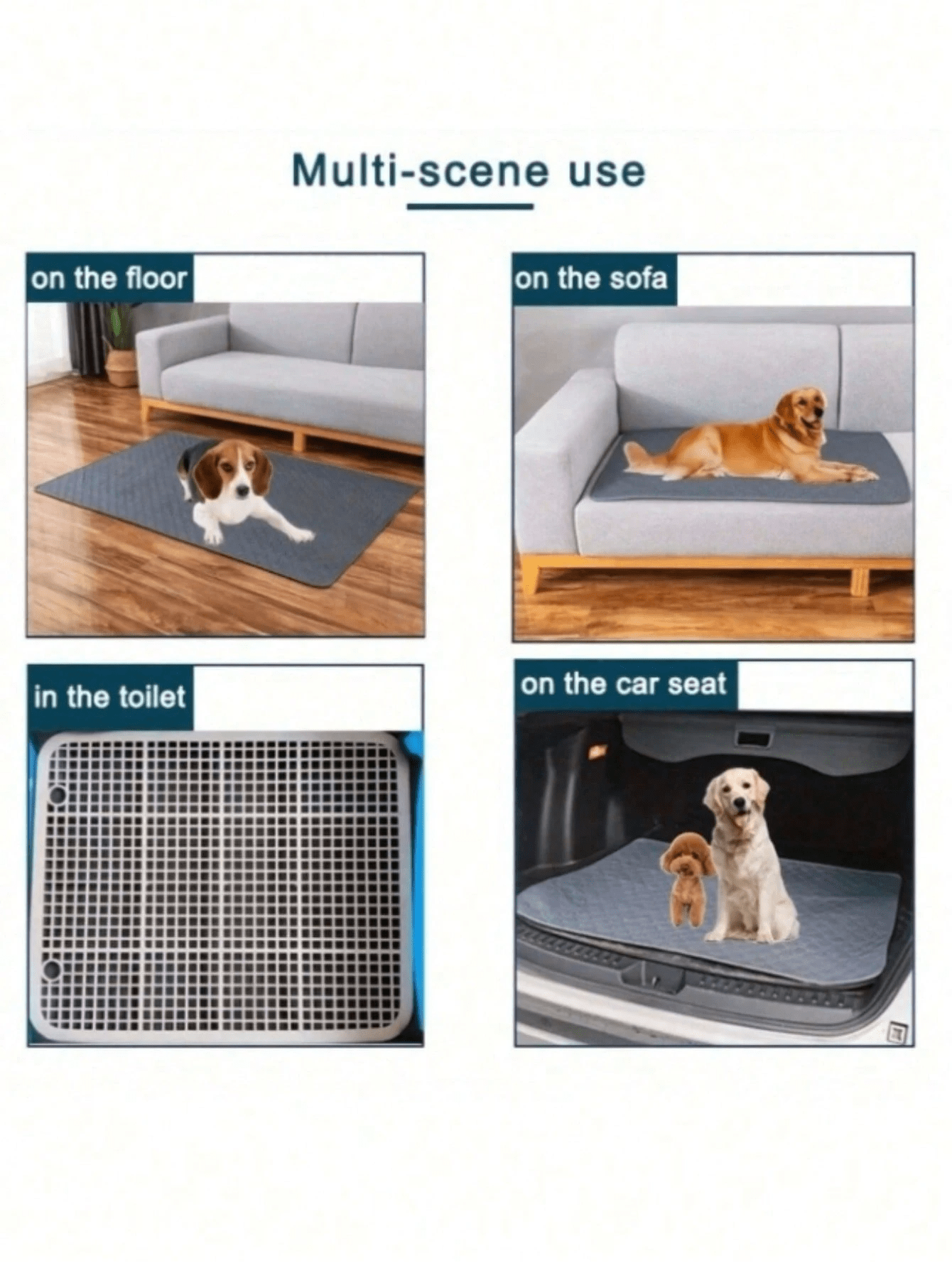 Reusable Washable Pet Pee Pads 4 Layer Waterproof Absorbent Training Pads For Dogs Cats Small Medium Large Pets Housebreaking Essentials
