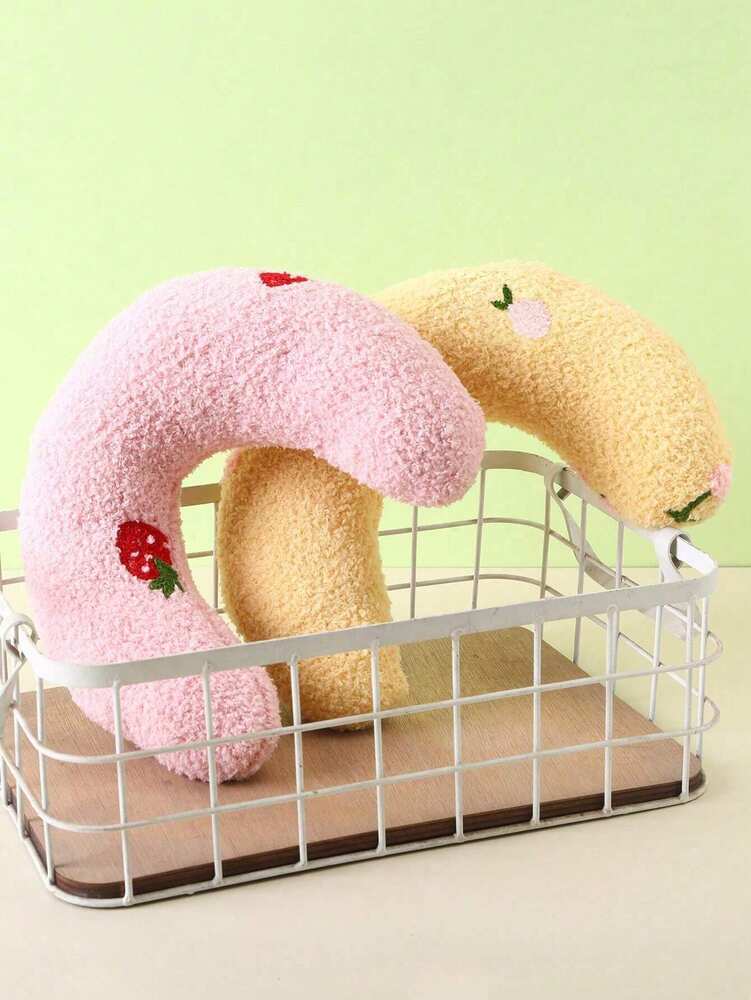 Calming Pet Pillow For Dogs And Cats Soft Fluffy U Shaped Neck Pillow Anxiety Relief Cushion For Pets Joint Pain Comfort Sleeping Bed