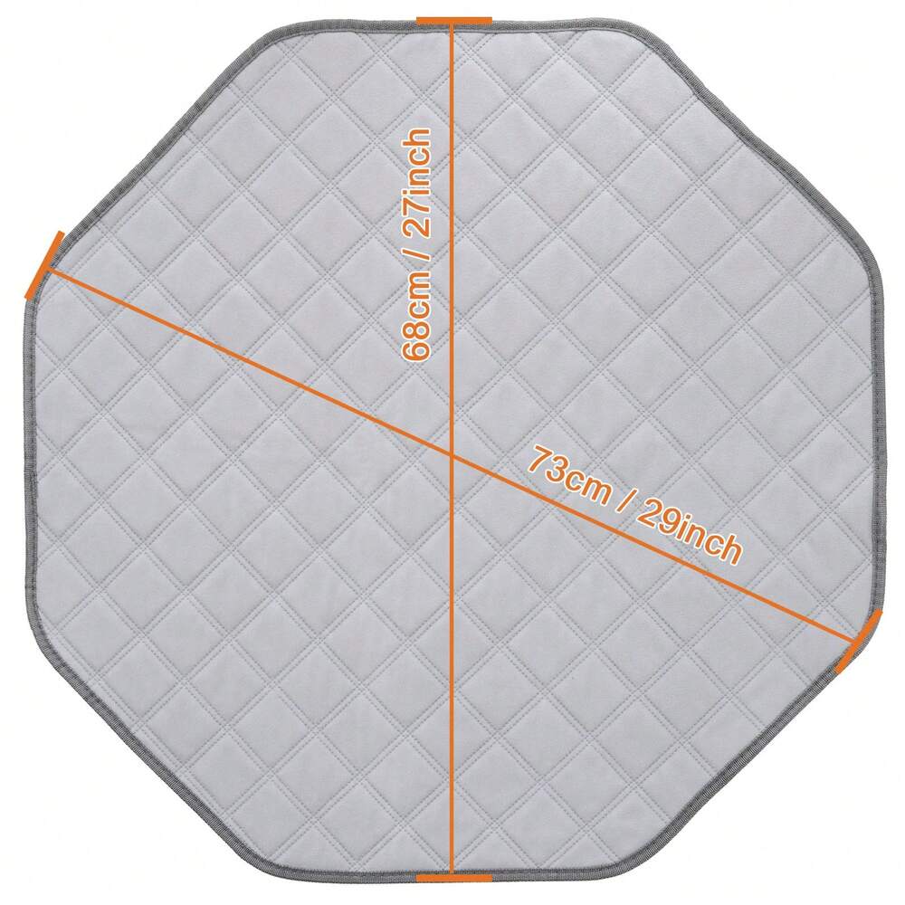 Washable Octagon Dog Pee Pad Reusable Cat Sleep Play Mat Fits 29 Inch Pen Crate Absorbent Leakproof Non Slip Puppy Training Pad Indoor