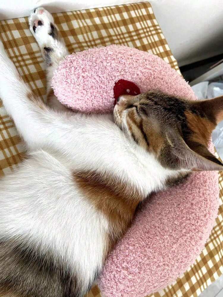 Calming Pet Pillow For Dogs And Cats Soft Fluffy U Shaped Neck Pillow Anxiety Relief Cushion For Pets Joint Pain Comfort Sleeping Bed