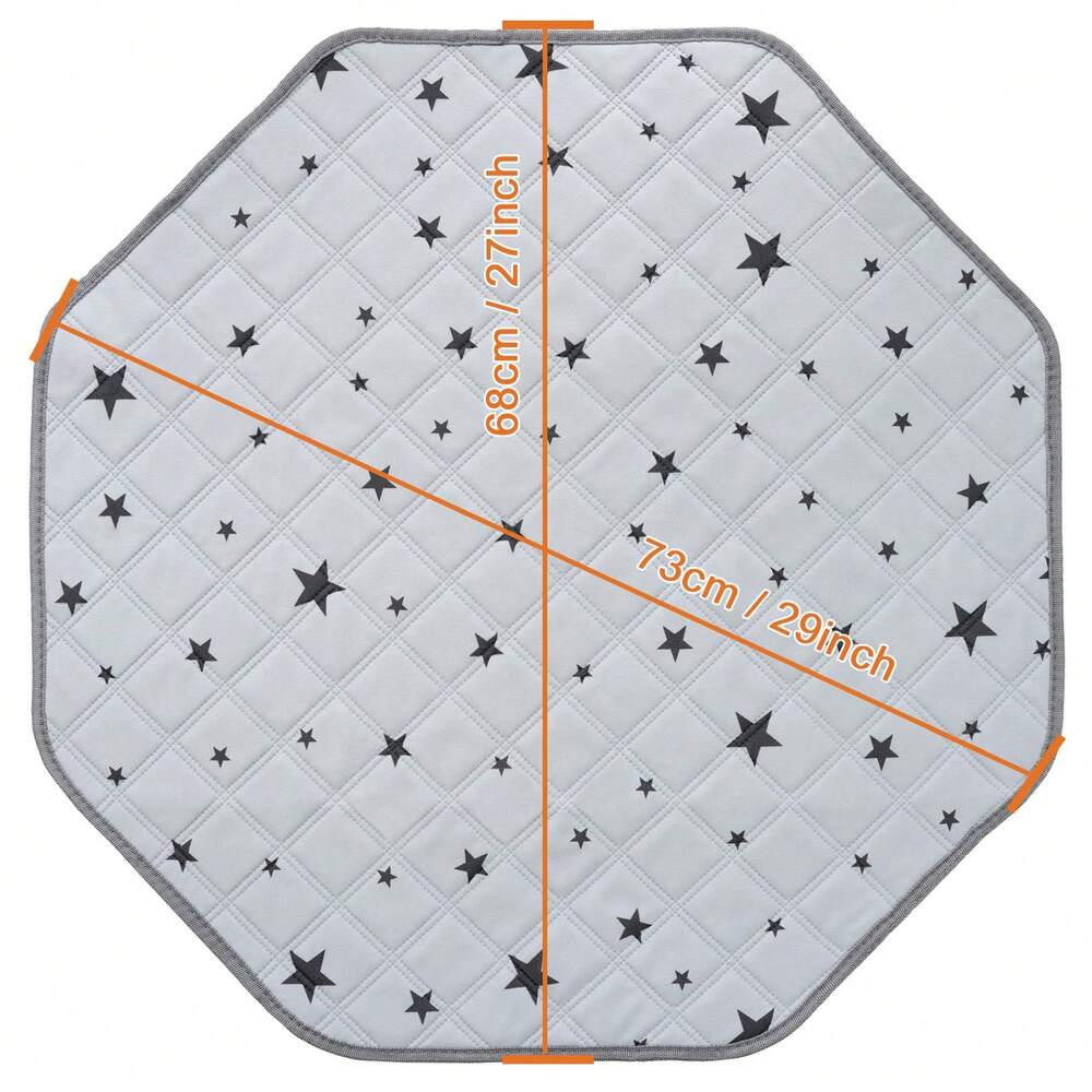 Washable Octagon Dog Pee Pad Reusable Cat Sleep Play Mat Fits 29 Inch Pen Crate Absorbent Leakproof Non Slip Puppy Training Pad Indoor